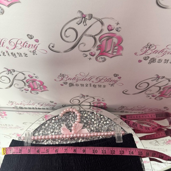 Skirt/dress roses polka dot pink green black stretchy wear as a dress or skirt - Picture 8 of 8